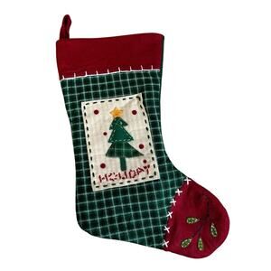 Vintage Christmas Tree Holiday ￼Christmas Stocking